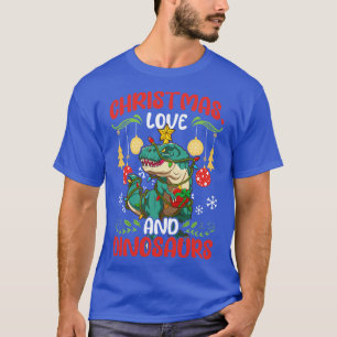 Dinosaurs Dino Boy Kids TRex Santa Christmas Gift T-Shirt