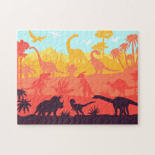 Dinosaurs Extinct Exotic Animals Jigsaw Puzzle