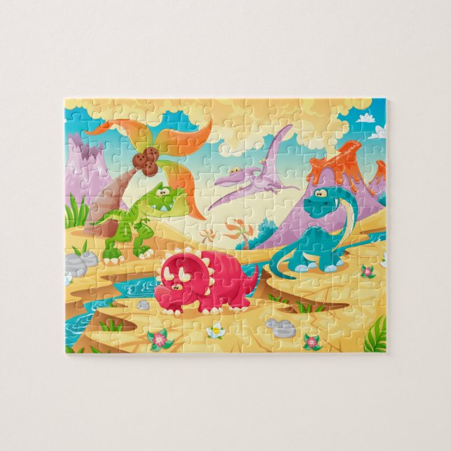 Dinosaurs Family. Jigsaw Puzzle (Horizontal)
