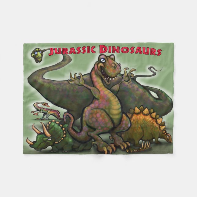 Dinosaurs Fleece Blanket (Front (Horizontal))