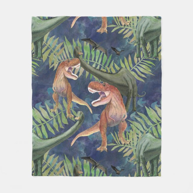 Dinosaurs Fleece Blanket (Front)