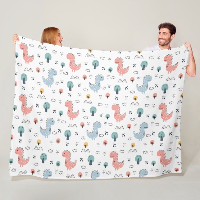 Dinosaurs! Fleece Blanket (In Situ)