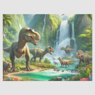 Dinosaurs in Jungle Kid's  Tissue Paper