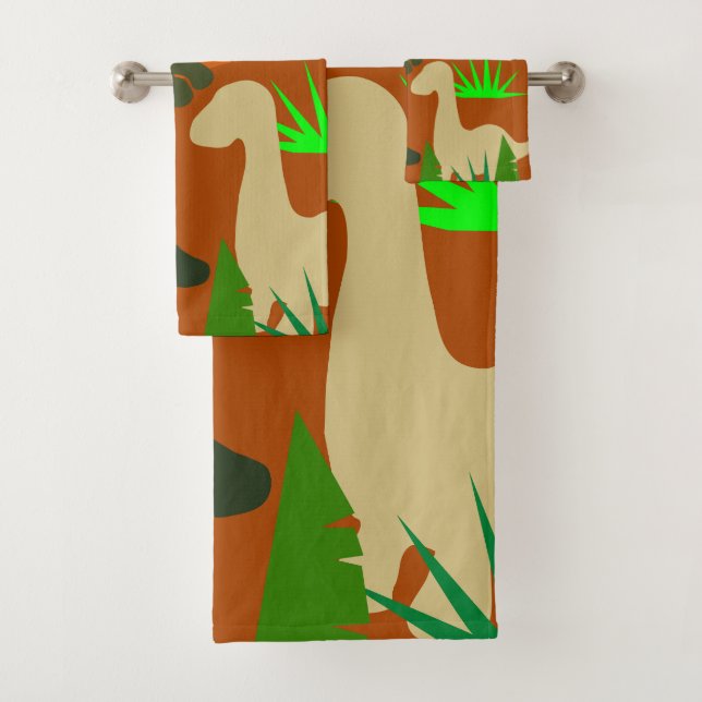 Dinosaurs in the Wild Bath Towel Set (Insitu)