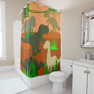 Dinosaurs in the Wild Shower Curtain
