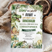 Dinosaurs Jurassic Birthday Party Stomp Chomp Roar