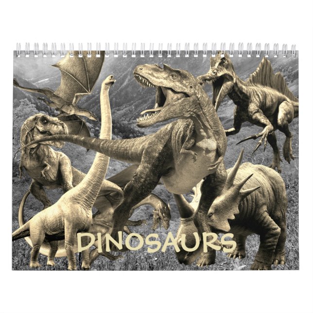 Dinosaurs Jurassic Park Beautiful Wall Calendar (Cover)