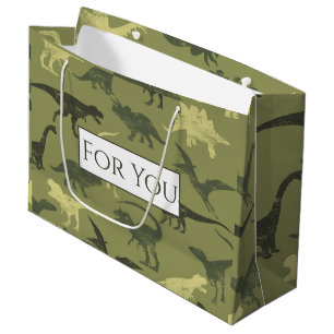 Dinosaurs Jurassic Pattern For You Large Gift Bag