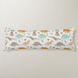Dinosaurs Kids Hand Drawn Boho Dinosaur Bedroom Body Cushion