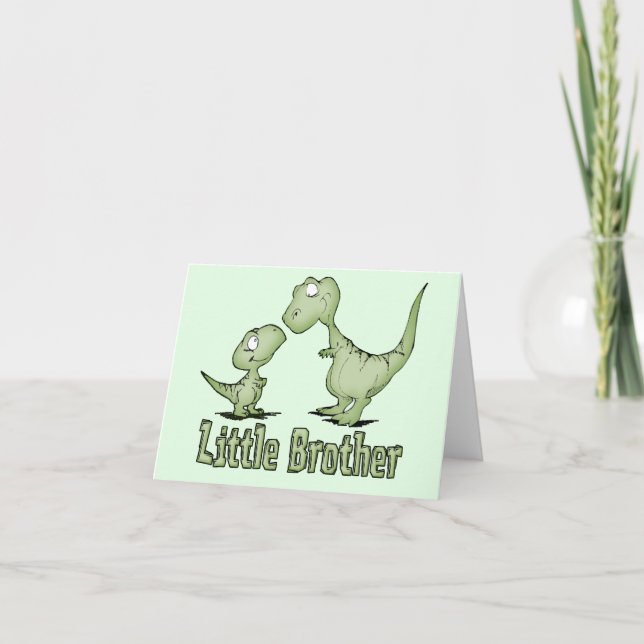 Dinosaurs Little Brother Blank Card (Front)