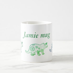 Dinosaurs Mandala drawing , Personalised  Mug
