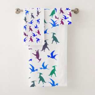 Dinosaurs Mandala triceratops Bathroom Towel Set