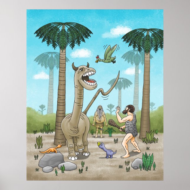 Dinosaurs meet the Stone Age Poster (Front)