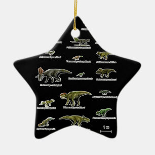 Dinosaurs names ceramic tree decoration