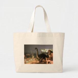 Dinosaurs of Route 66 Large Tote Bag