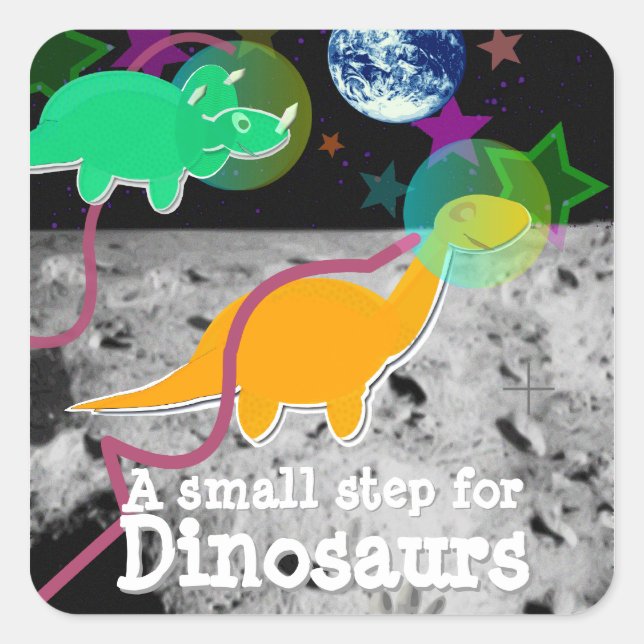 Dinosaurs on the Moon Stickers (Front)