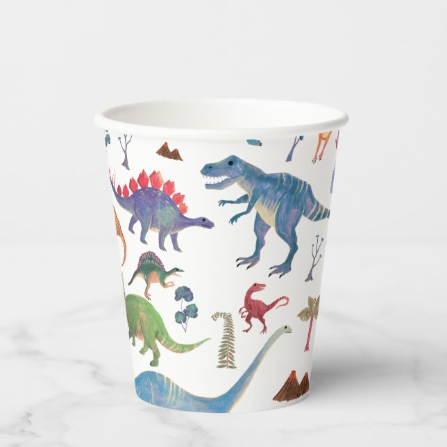 Dinosaurs Paper Cups | Popobell Prehistoric Party (Front)