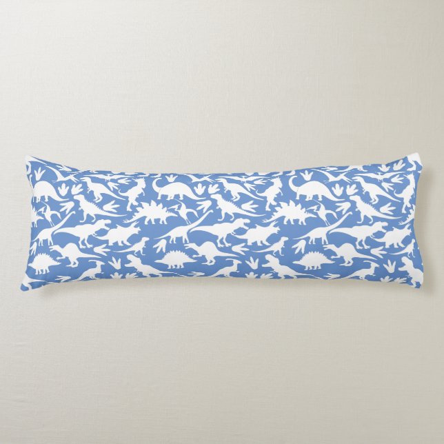 Dinosaurs pattern 01 w. LBlue BG Body Cushion (Front)