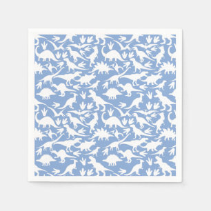 Dinosaurs pattern 01 w. LBlue BG Napkin