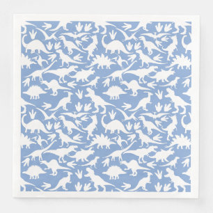 Dinosaurs pattern 01 w. LBlue BG Napkin