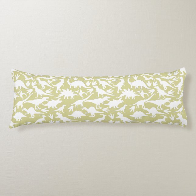 Dinosaurs pattern 01 w. LYellow BG Body Cushion (Front)