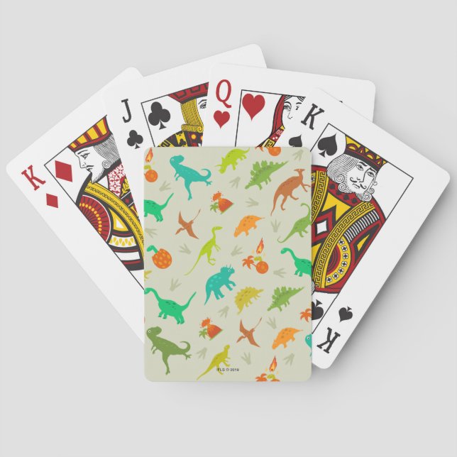 Dinosaurs Pattern Playing Cards (Back)