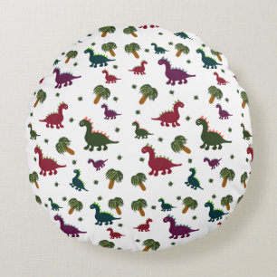 Dinosaurs pattern round cushion