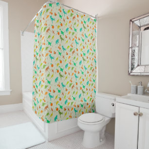 Dinosaurs Pattern Shower Curtain