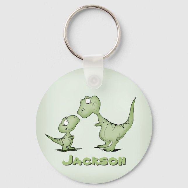 Dinosaurs Personalised Key Ring (Front)