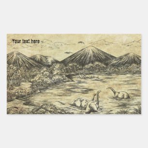 Dinosaurs Rectangular Sticker