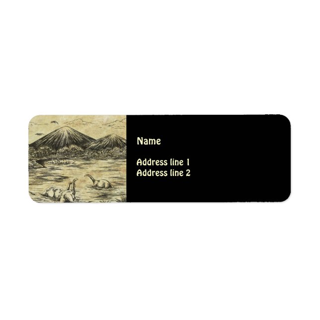 Dinosaurs Return Address Label (Front)