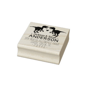 Dinosaurs Return Address Stamp - Wedding Animals