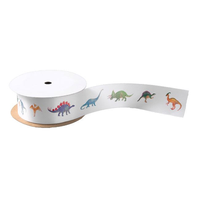 Dinosaurs Ribbon | Popobell Party Satin Ribbon (Spool)
