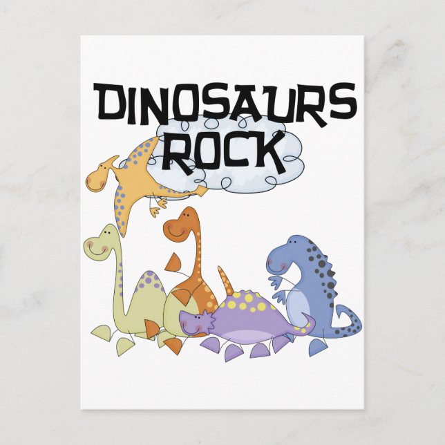 Dinosaurs Rock Tshirts and Gifts Postcard (Front)