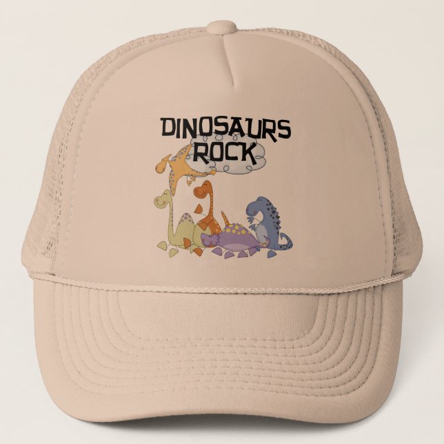 Dinosaurs Rock Tshirts and Gifts Trucker Hat (Front)