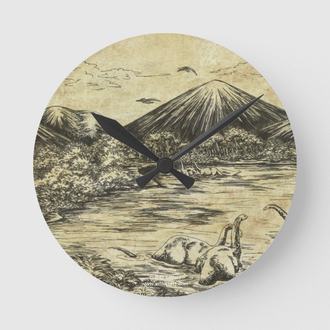 Dinosaurs Round Clock (Front)