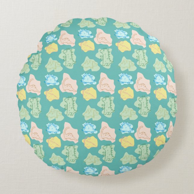 dinosaurs round cushion (Front)