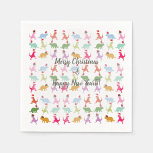 Dinosaurs Santa Mood Napkin