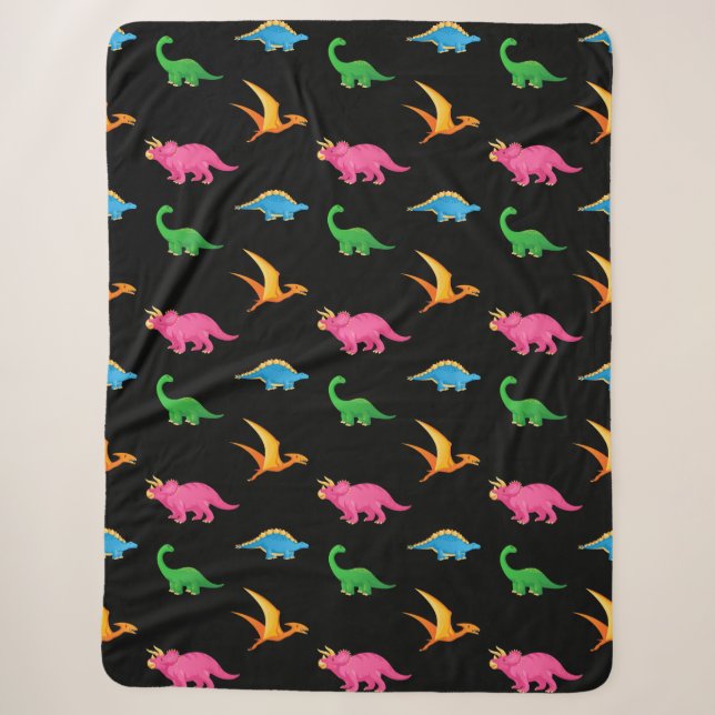 DINOSAURS SHERPA BLANKET (Front)