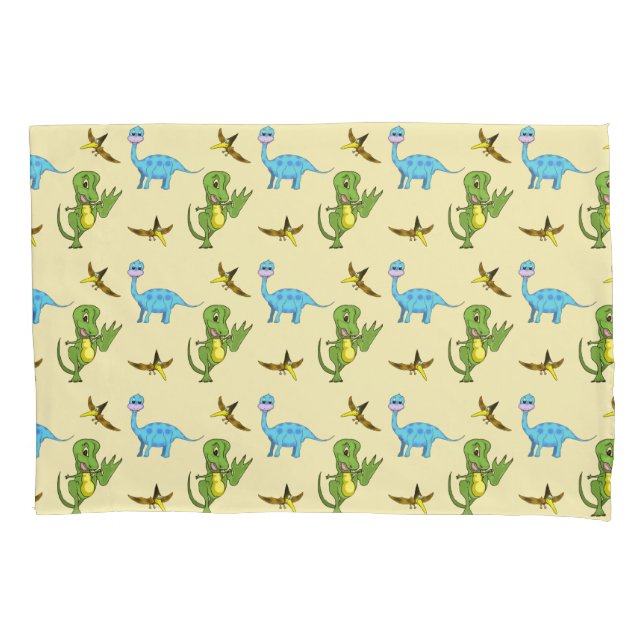 Dinosaurs Single Standard Size Pillowcase (Front)