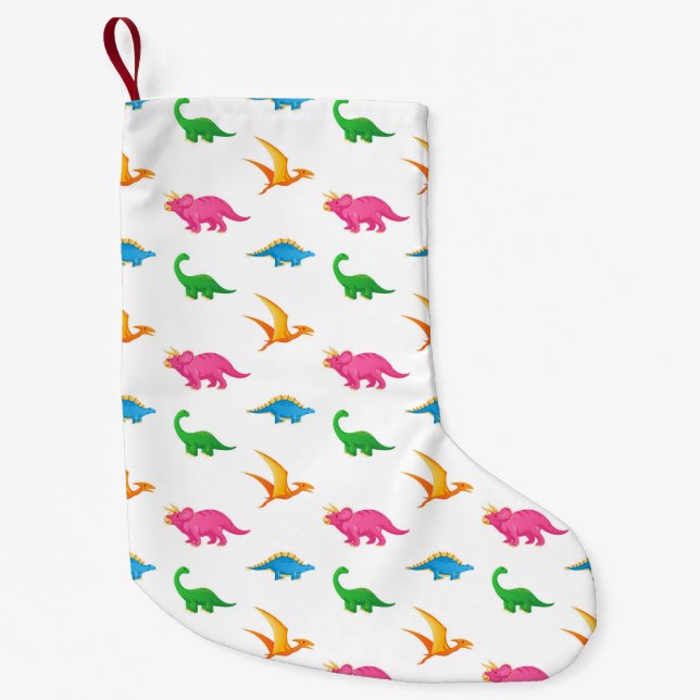 DINOSAURS SMALL CHRISTMAS STOCKING (Front)