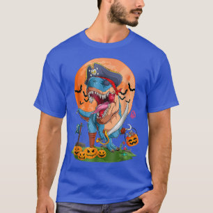 Dinosaurs T Re Pirate Bat Funny Halloween Costume T-Shirt