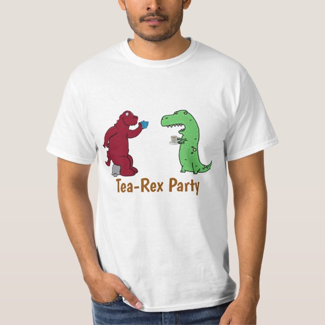 Dinosaurs Tea Rex Tea Party Funny T-Shirt - Custom (Front)