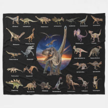 Dinosaurs: The Jurassic Age Black Fleece Blanket