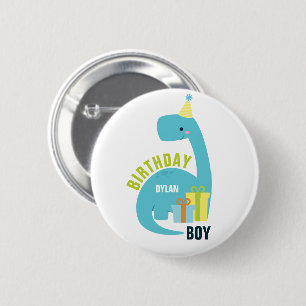 Dinosaurs Themed "Birthday Boy" Custom 6 Cm Round Badge