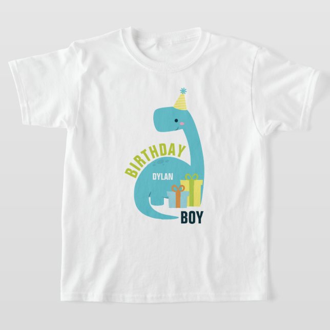 Dinosaurs Themed Birthday  T-Shirt (Laydown)