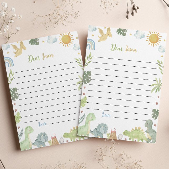 Dinosaurs Three Rex Time Capsule Note Message Card (Creator Uploaded)