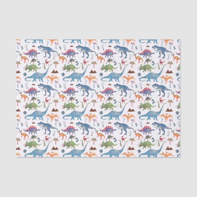 Dinosaurs Tissue Paper by Popobell (Front)