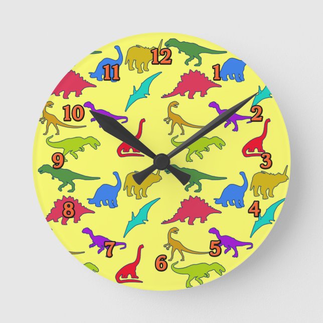 Dinosaurs Wall Clock (Front)