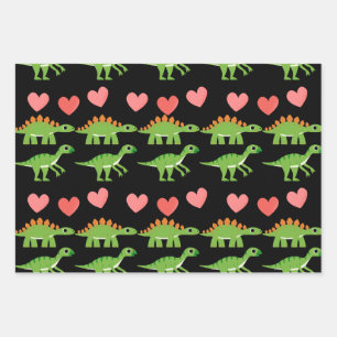 Dinosaurs With Love Wrapping Paper